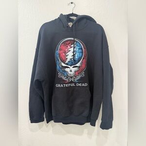 Vintage Y2K Grateful Dead Hoodie Space Your Face Roses Graphic XL 2004 Licensed